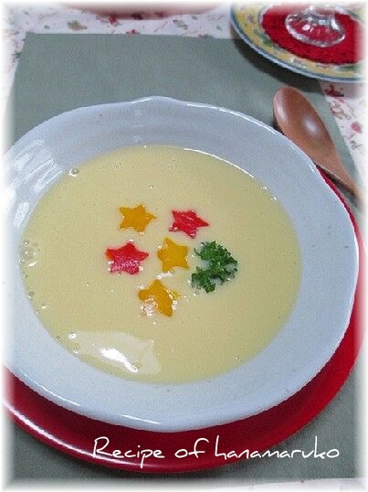 豆乳でクリスマスのコーンスープ レシピ 作り方 By はなまる子 楽天レシピ