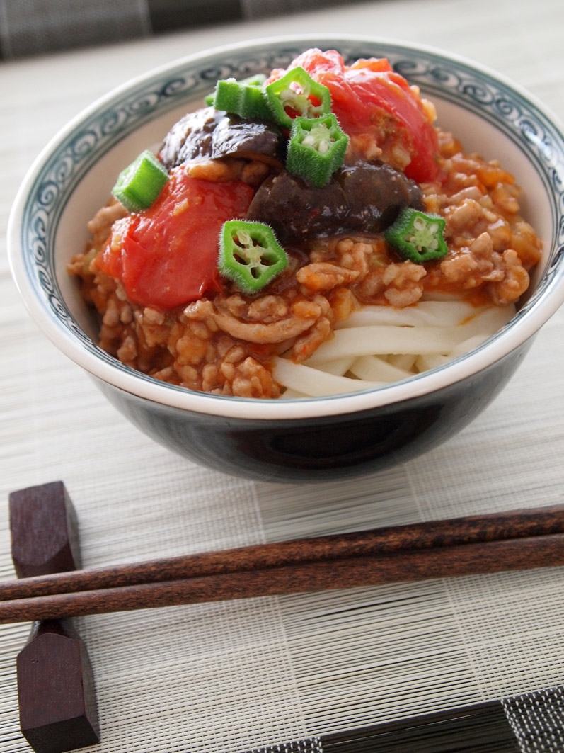 トマなす麻婆うどん