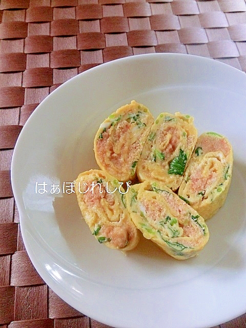 みつばと明太子の卵焼き✿
