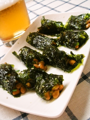 韓国海苔と納豆のおつまみ 小腹が減ったら レシピ 作り方 By Nao S 楽天レシピ