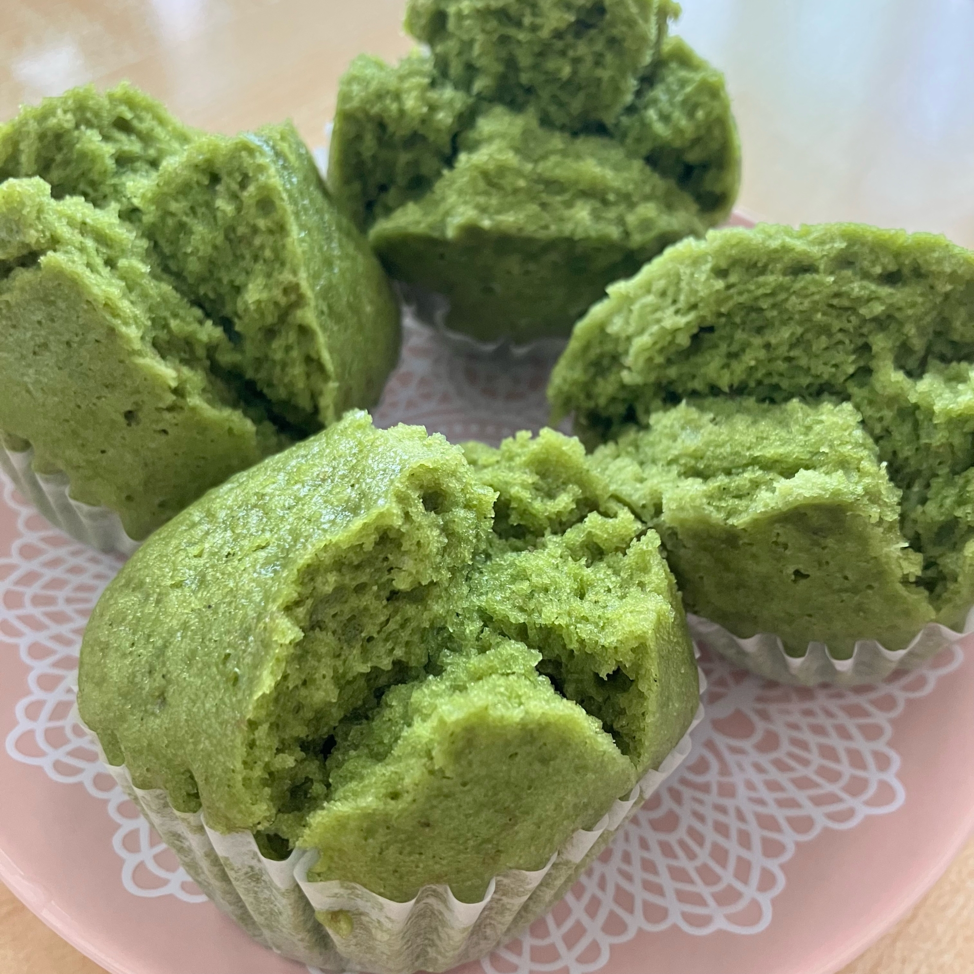 抹茶蒸しパン 8号カップ4個分