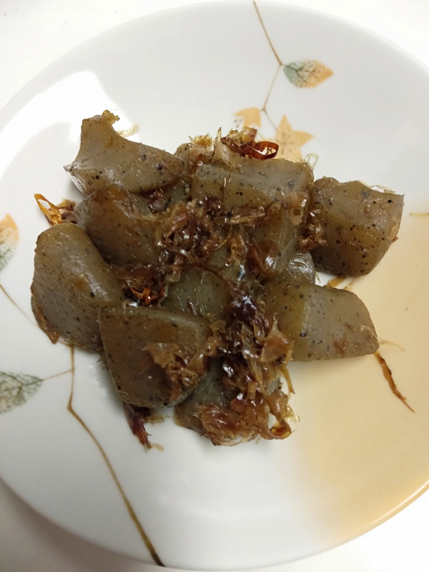 こんにゃくの甘辛炒め