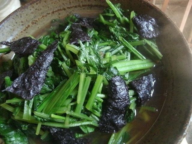 京菜の海苔和え