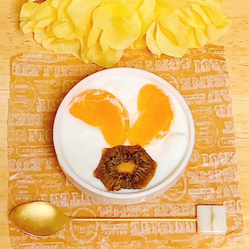 みかんキウイ♪ビタミン食物繊維ヨーグルト
