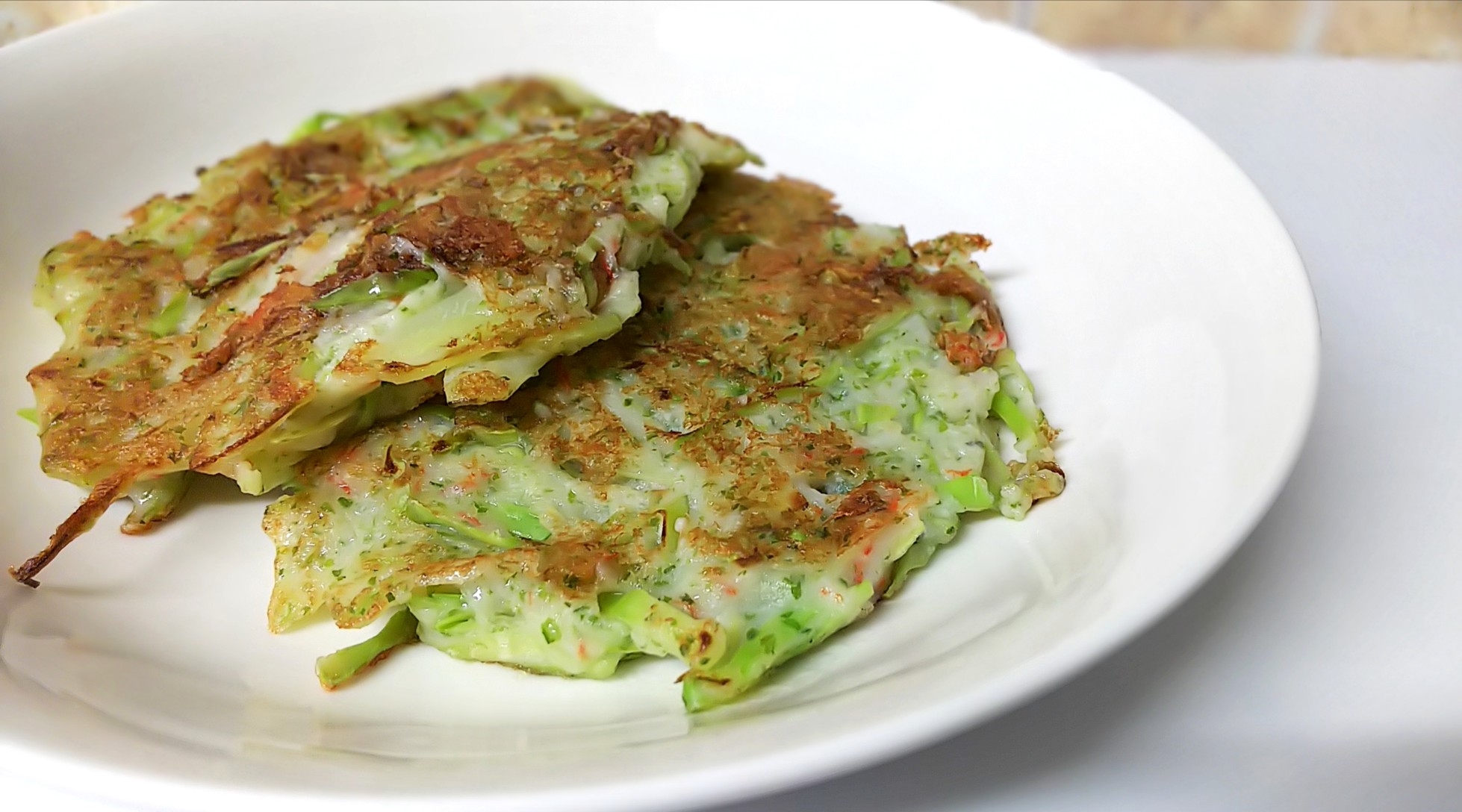 小麦粉・卵なし❦キャベツと豆腐の磯辺お好み焼き