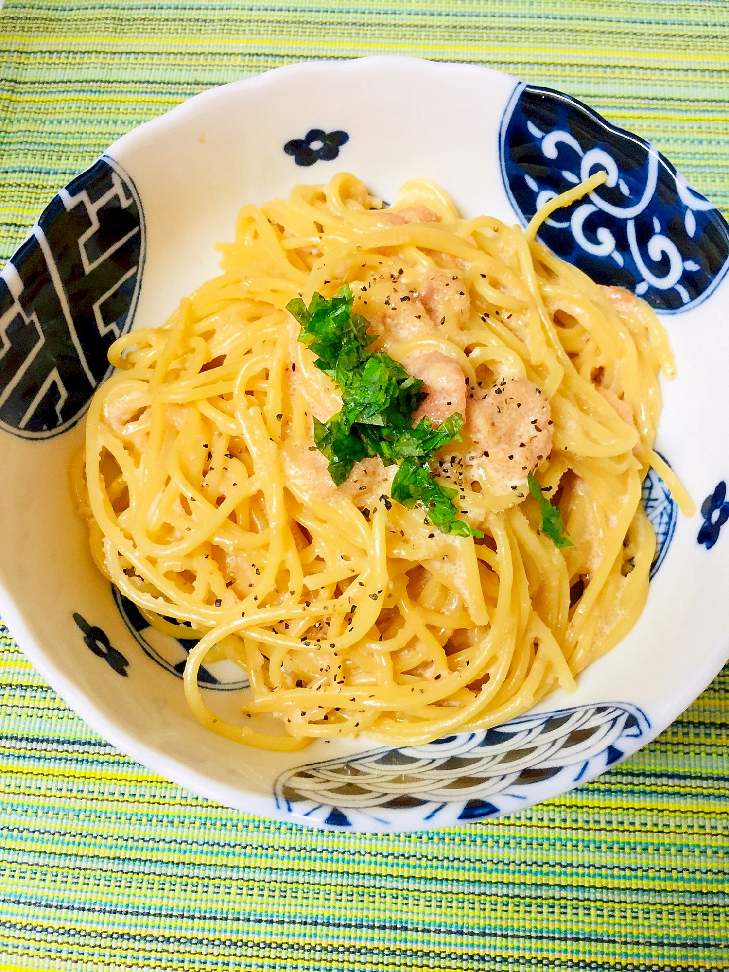 明太子の生クリームパスタ