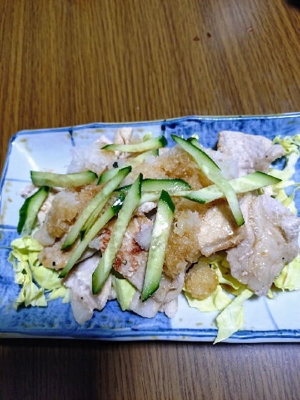 親子大根でさっぱり☆ポークソテーポン酢がけ