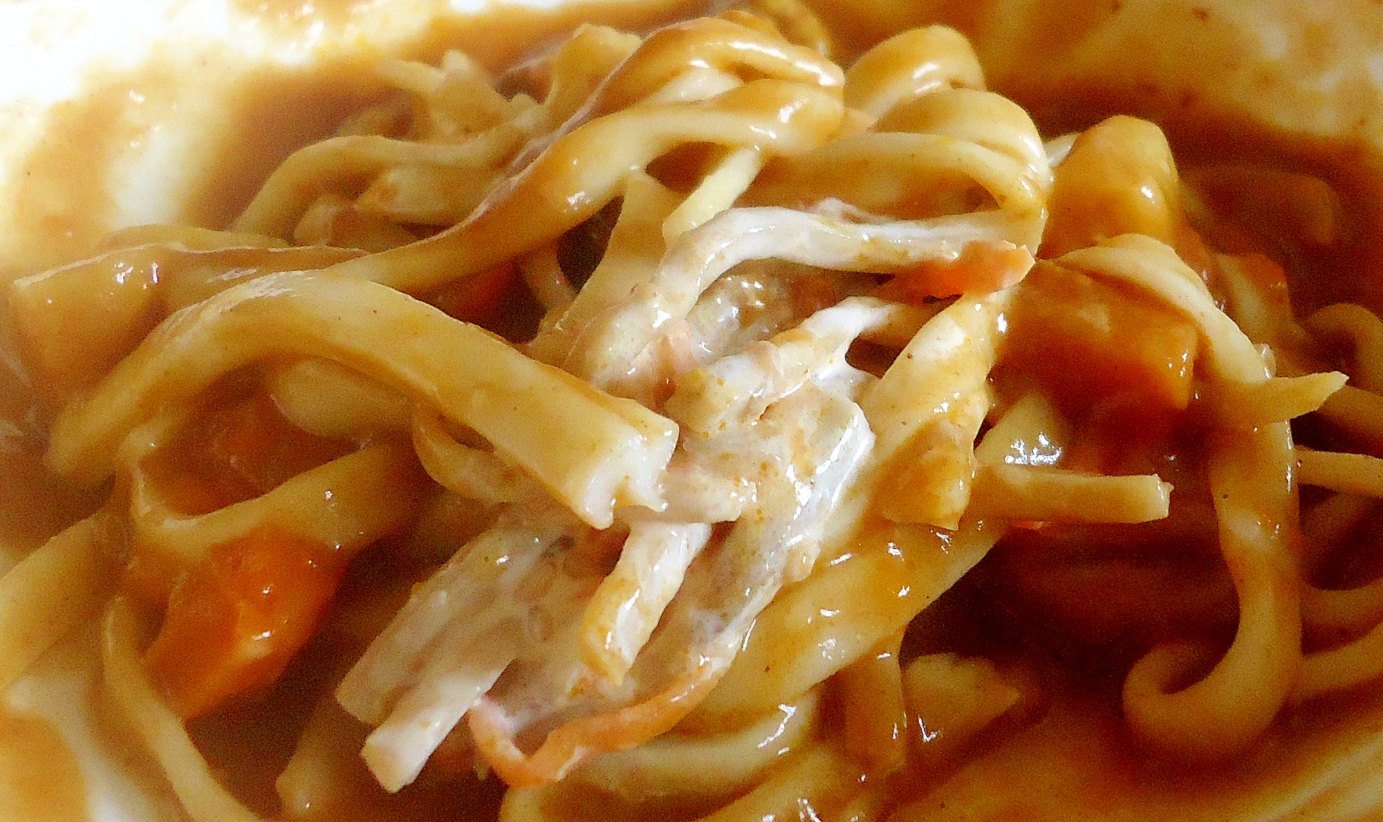 ゴボウ入り冷やしカレーうどん