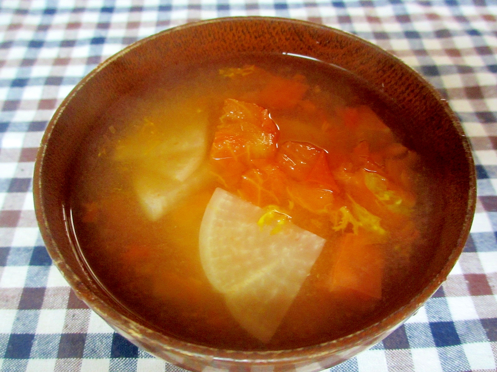 大根とトマトの和風スープ