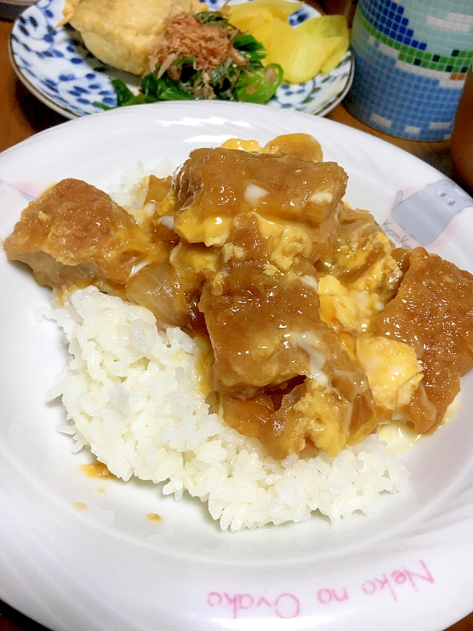 麺つゆで簡単かつ丼