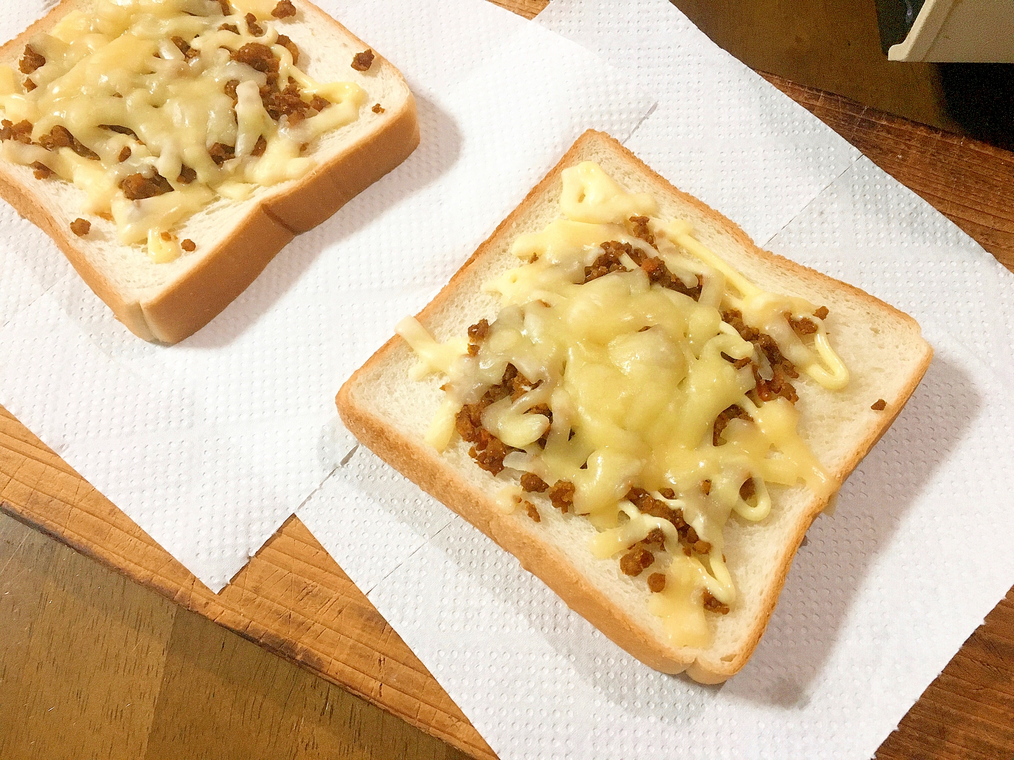 業務スーパーのカレーそぼろチーズトースト★朝食