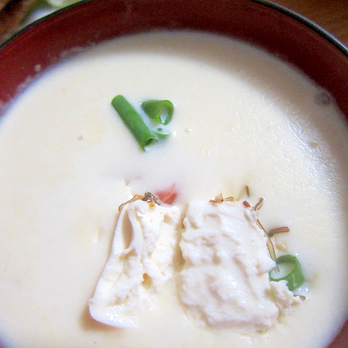キャンベル豆腐サーモン葱スープ