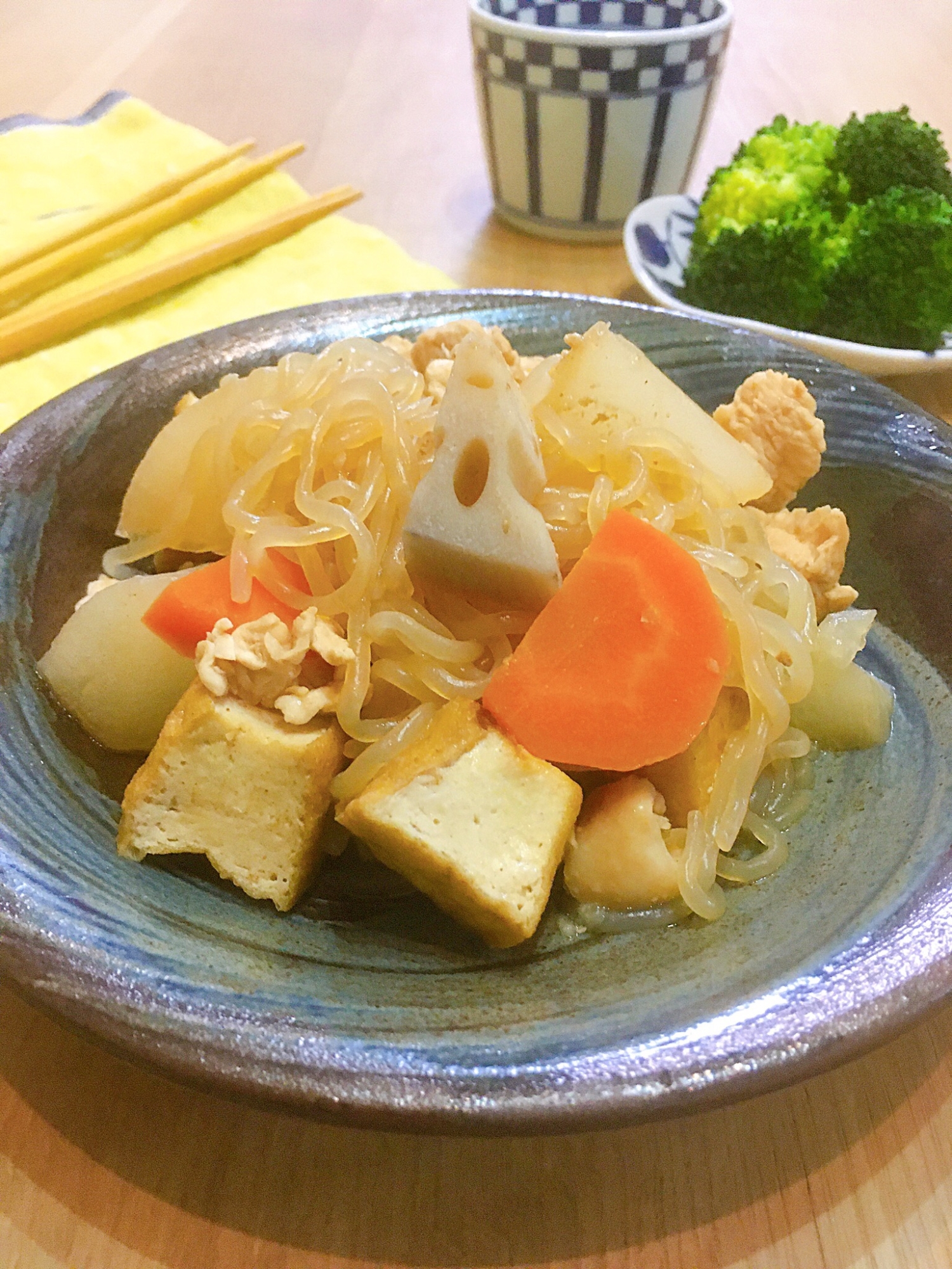 こんにゃくレシピ☆白滝であっさり味の筑前煮