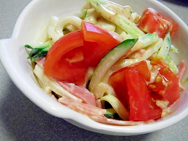 簡単 あと一品にうどんでサラダ レシピ 作り方 By すぴかか 楽天レシピ