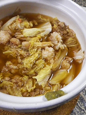 白菜カニポン酢鍋