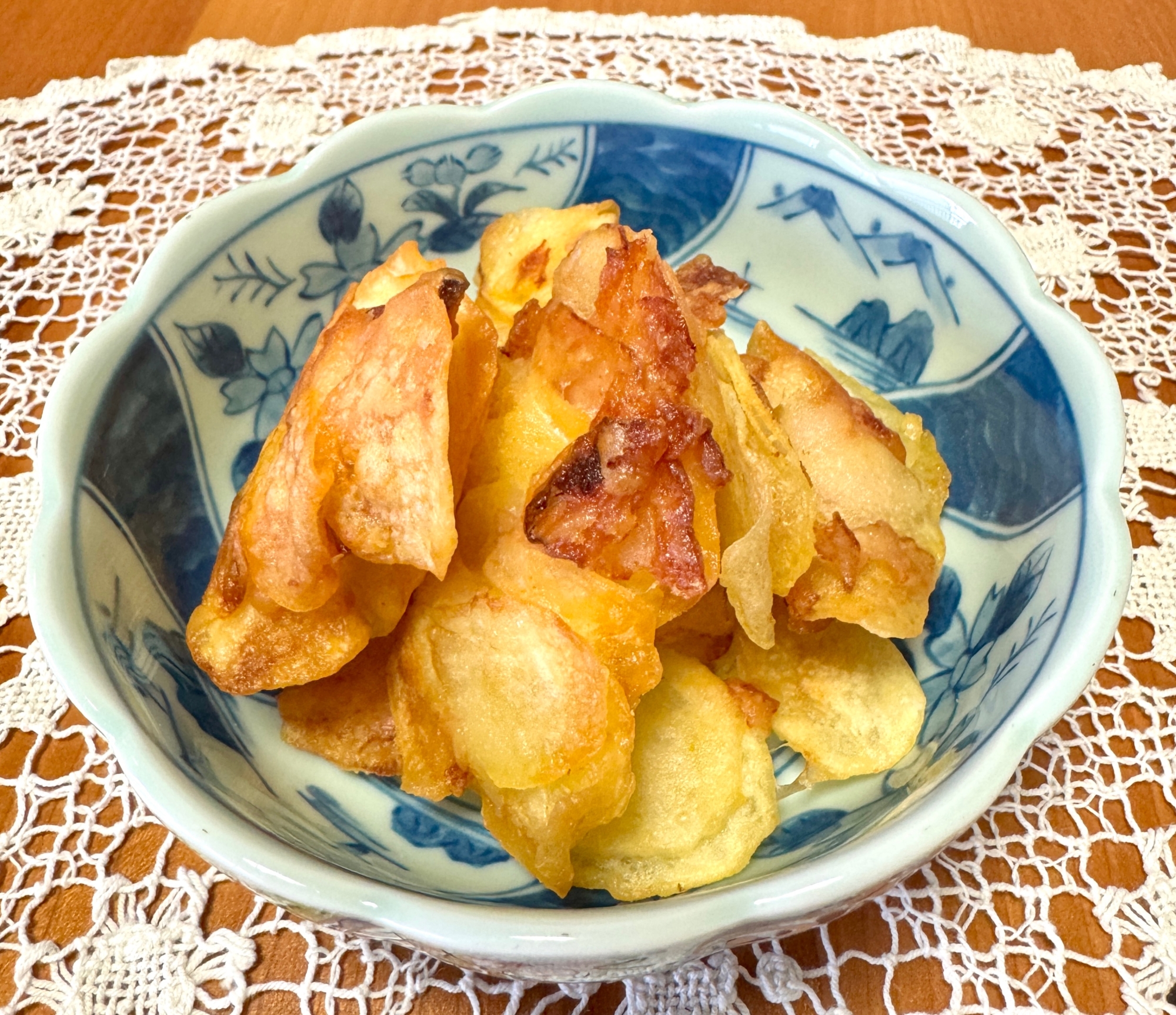 ひらひらシリーズ！じゃがいもとベーコンの☆かき揚げ