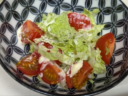 白菜とトマトのマヨサラダ