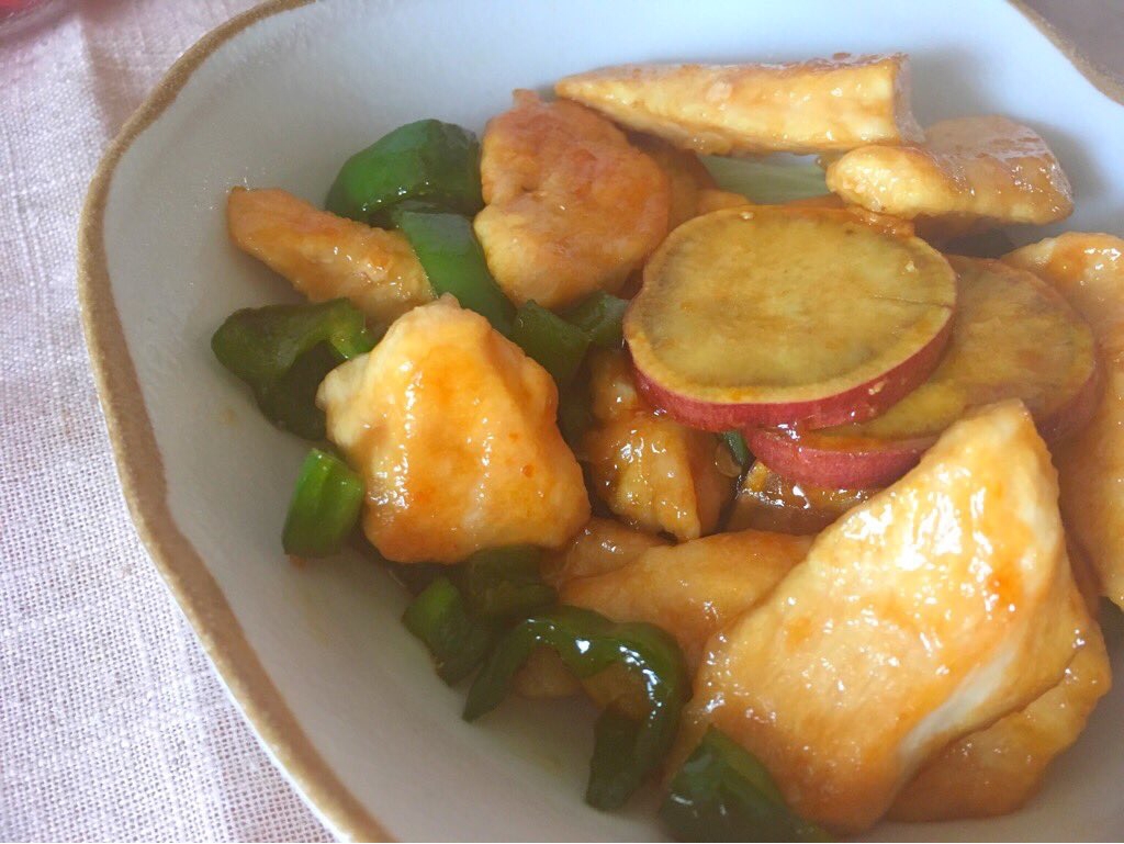 胸肉と野菜の照り焼き