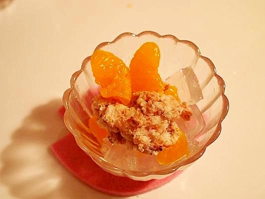 ネーブル＆酒粕＆梅酒で☆夜の寒天デザート レシピ・作り方 by ブ〜子