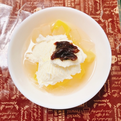 国産チーズさつま芋小豆乗せ♢豆乳ヨーグルト