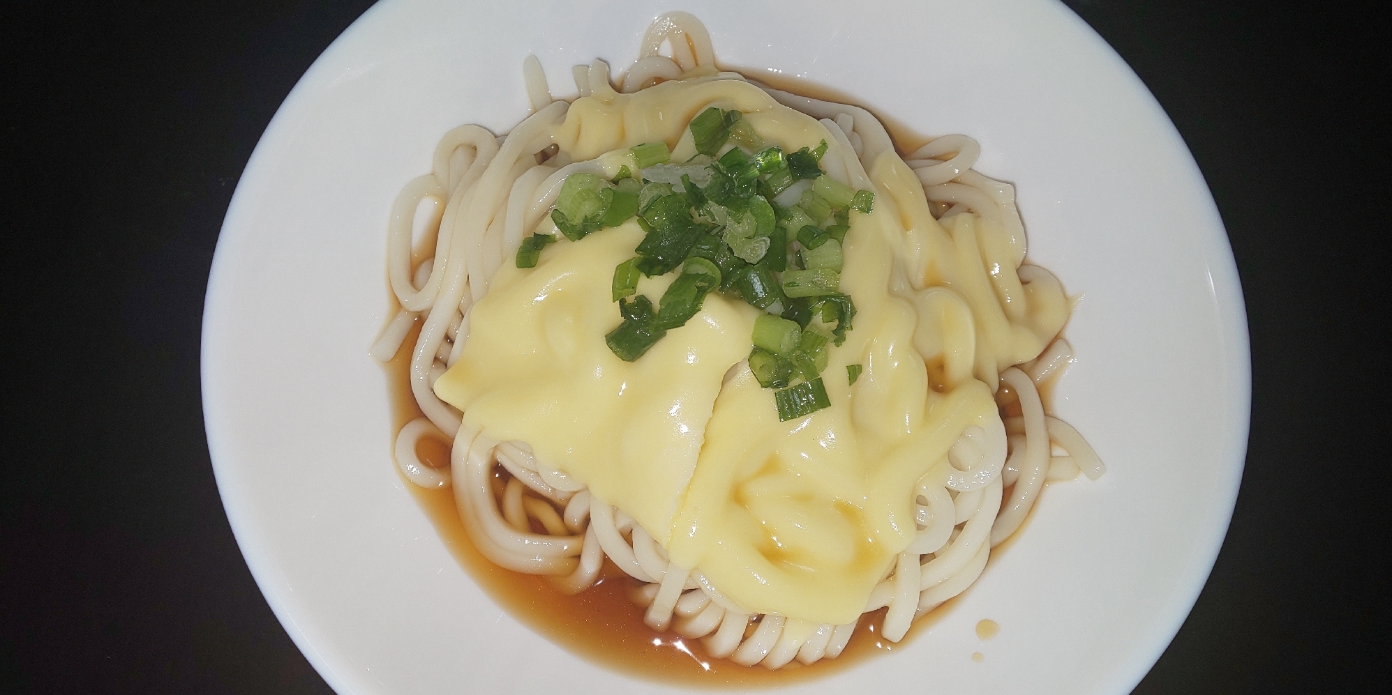 アレンジ☆チーズ温ぶっかけうどん