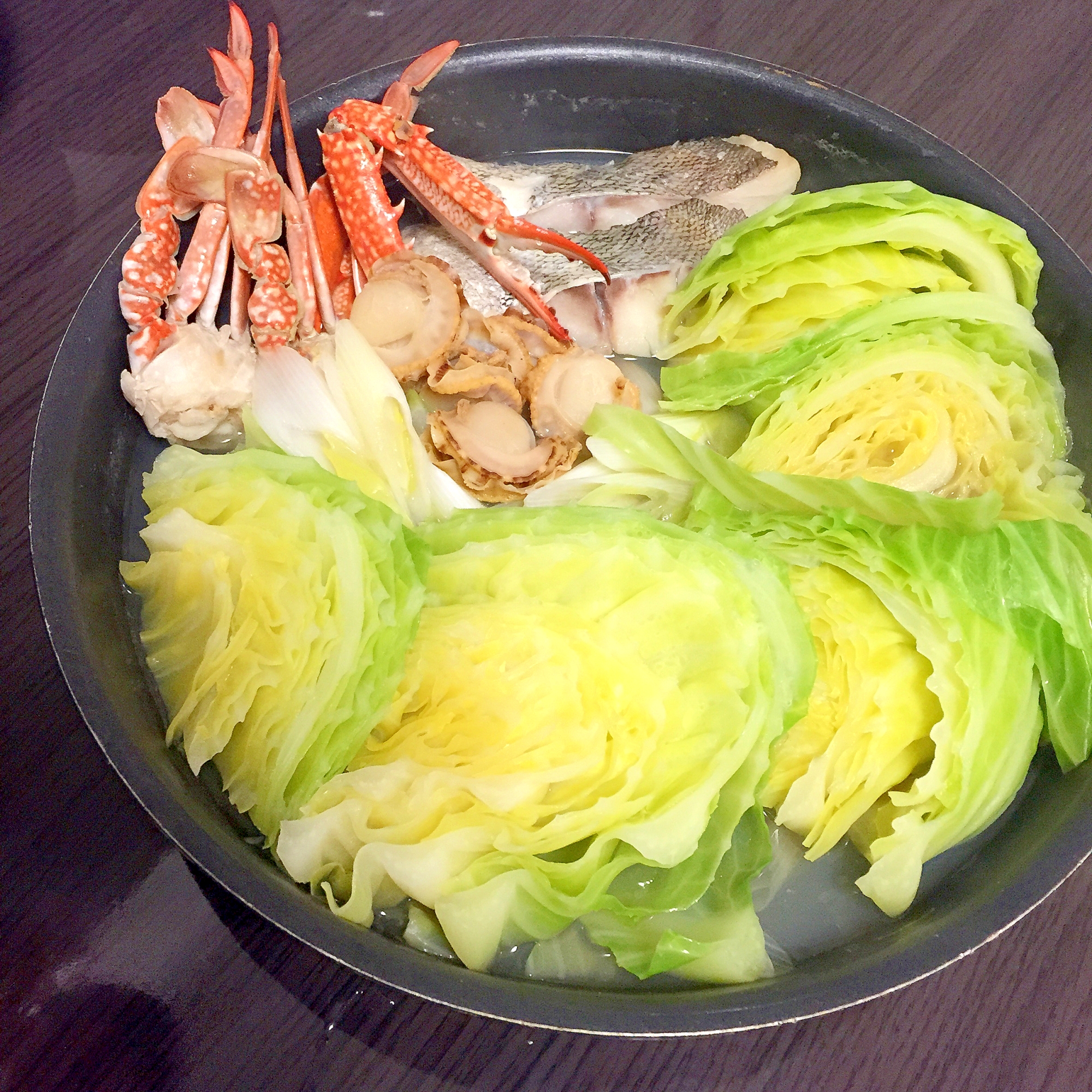 野菜がどんどん進む*フライパンでうま塩鍋風