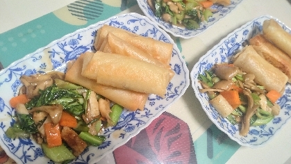 簡単もう1品☆青梗菜と舞茸のオイスターソース炒め☆