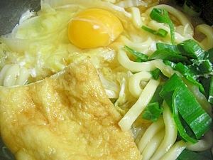 月見きつねうどん