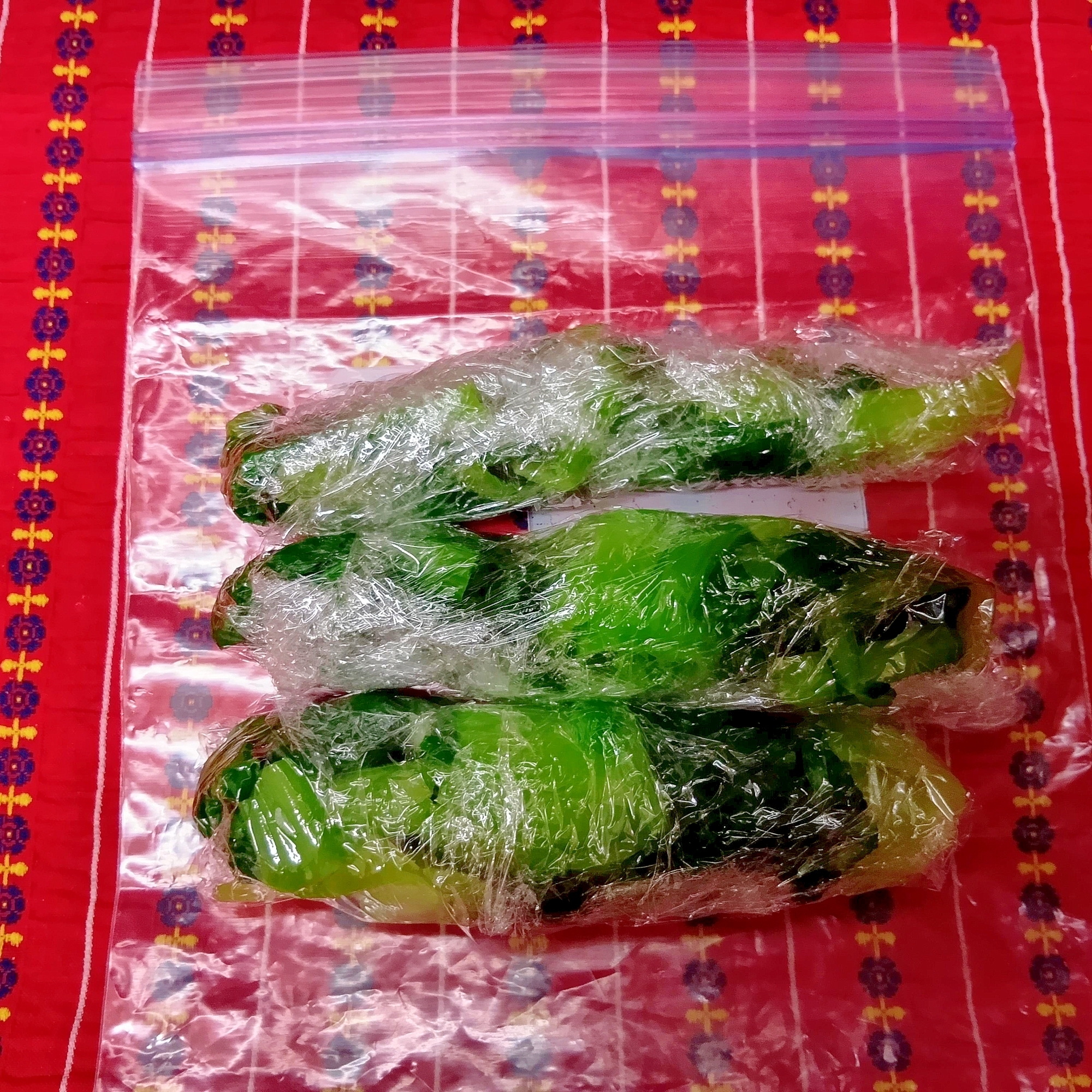 チンゲン菜の冷凍保存