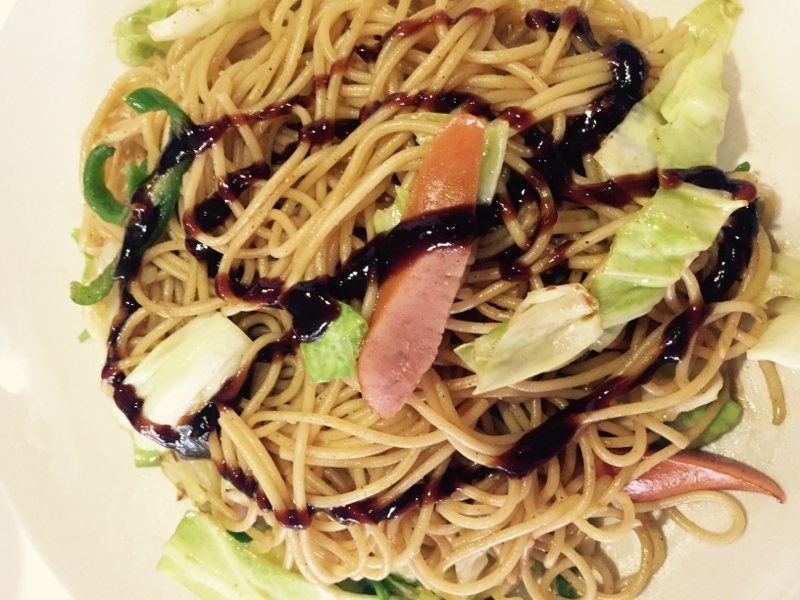 焼きそば風♪ソースパスタ