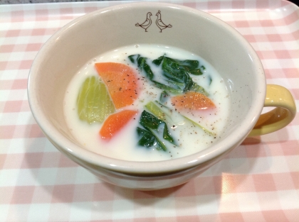 今日はとても寒かったので、このスープで温まりました〜美味しかったです(*^^*)