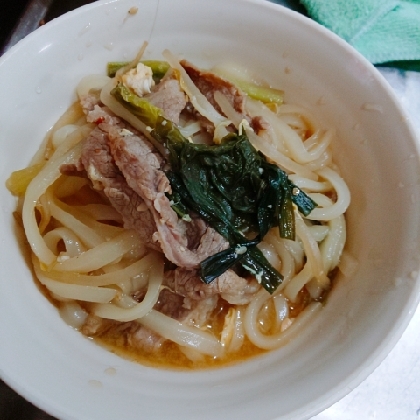 レンジ１回で！汁なしすき焼きうどん