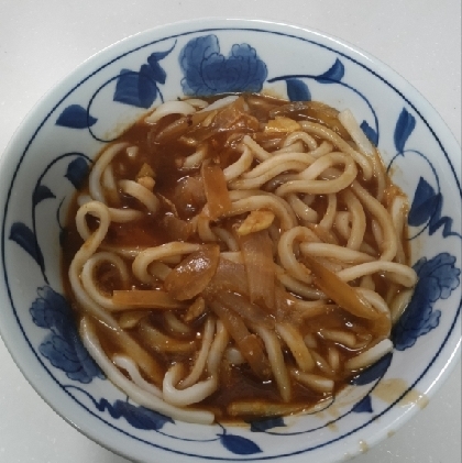 残りカレーで、煮込みカレーうどん
