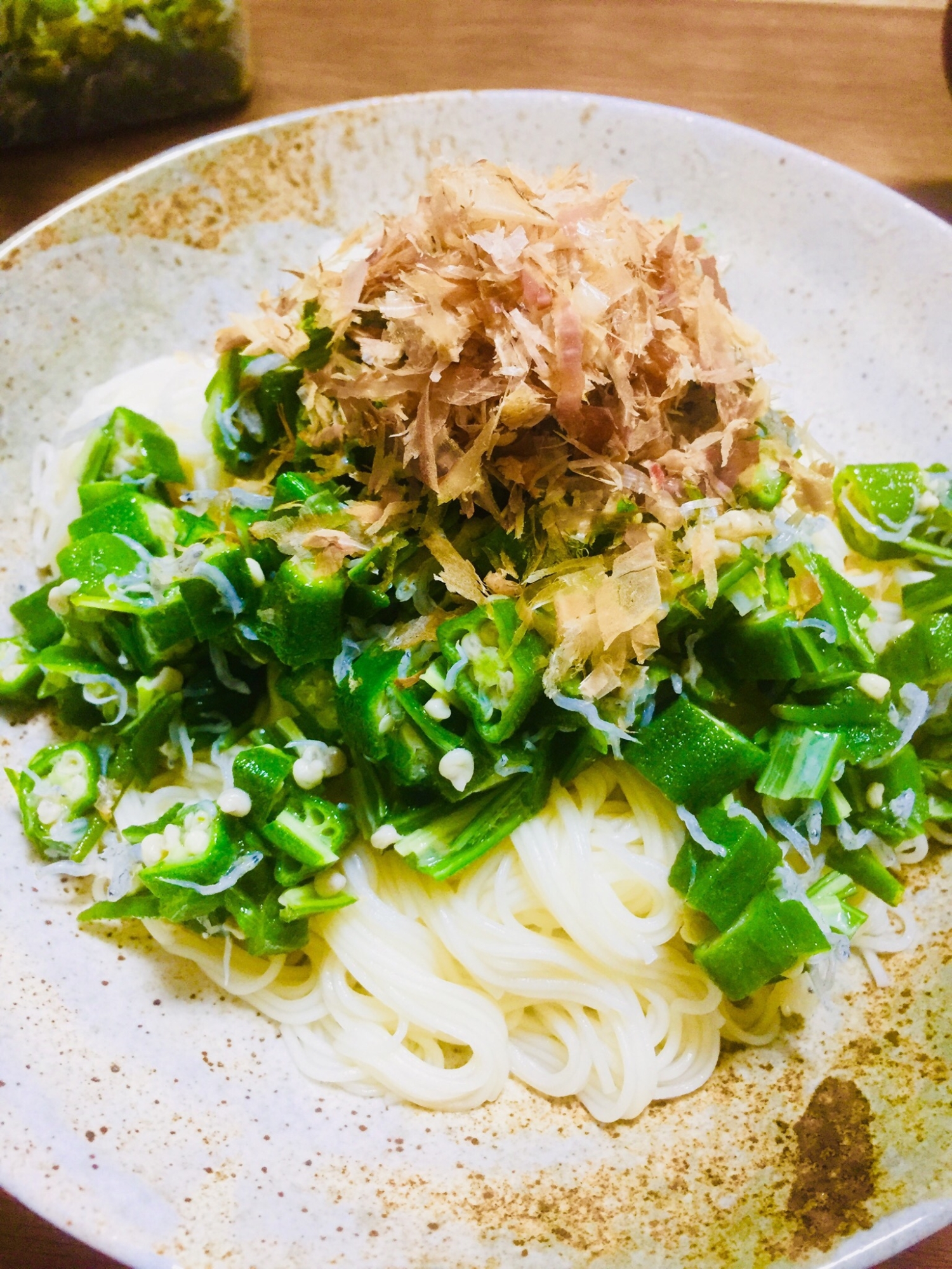 じゃことオクラde健康素麺