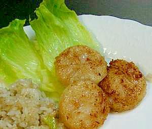 食べて応援、簡単おいしい、ホタテのバター焼き