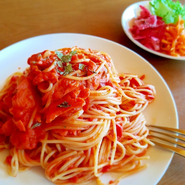 スモークサーモンのトマトクリームスパゲティ レシピ 作り方 By みりんのレシピ 楽天レシピ スモークサーモンのトマトクリームスパゲティ レシピ 作り方 By みりんのレシピ 楽天レシピ