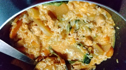キムチ鍋の残りで⭐雑炊