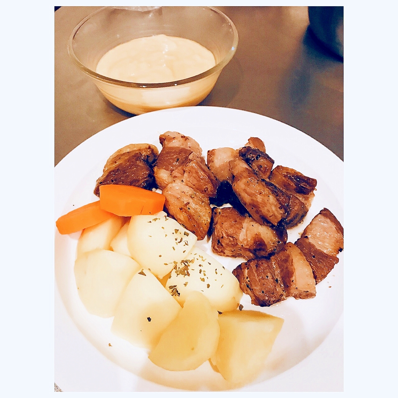 シチューでチーズフォンデュ!