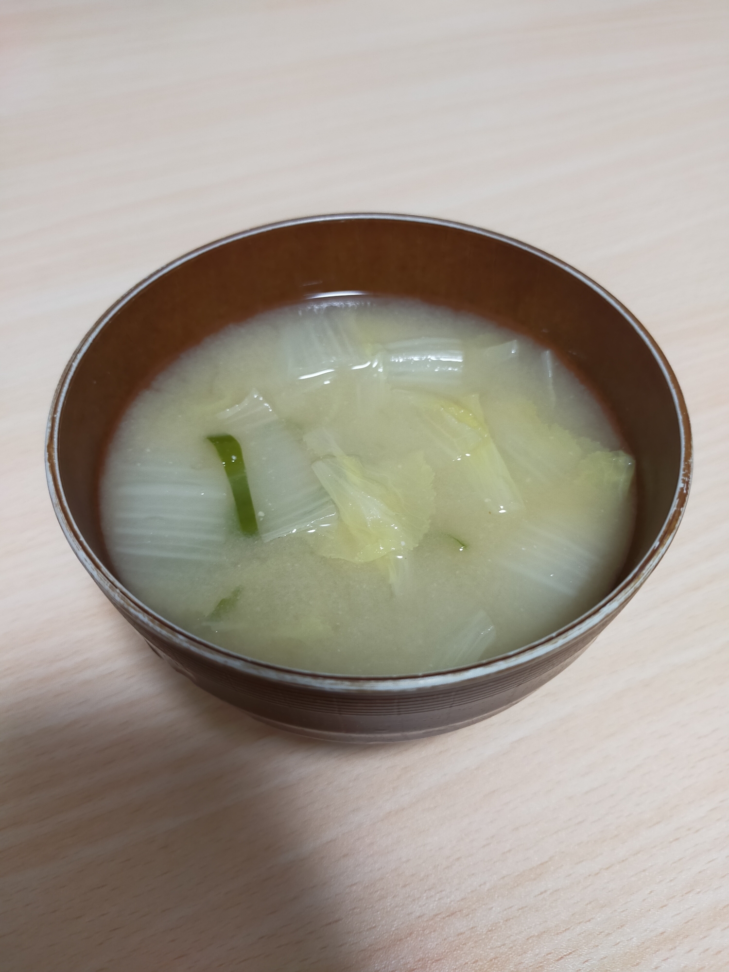 白菜と長ねぎのシンプルお味噌汁