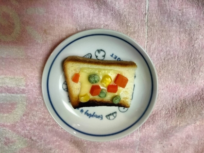チーズトーストアレンジ カニカマ&MIXベジタブル