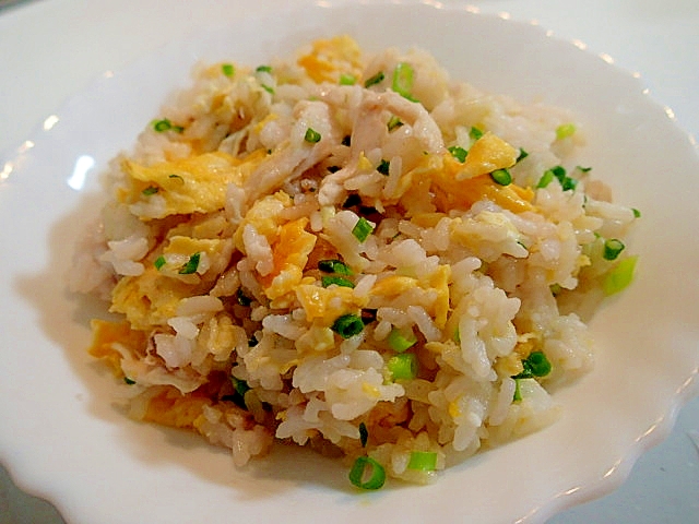 卵とサラダチキンと葱のチャーハン レシピ 作り方 By ぷ みぃまま 楽天レシピ