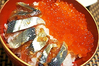魅惑の北海丼、〆秋刀魚と自家製いくらのどんぶり