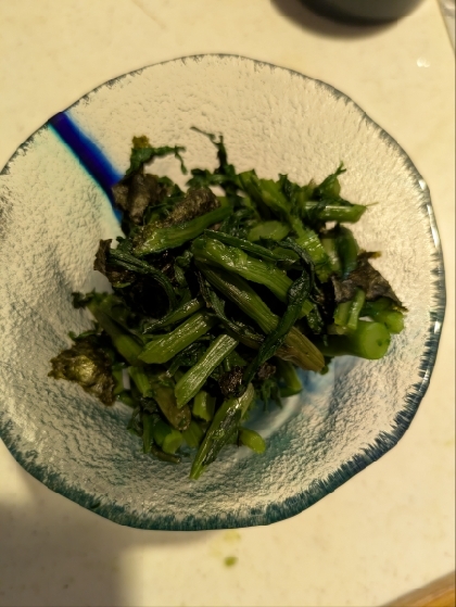 居酒屋メニュー！焼き海苔で簡単春菊の磯部和え