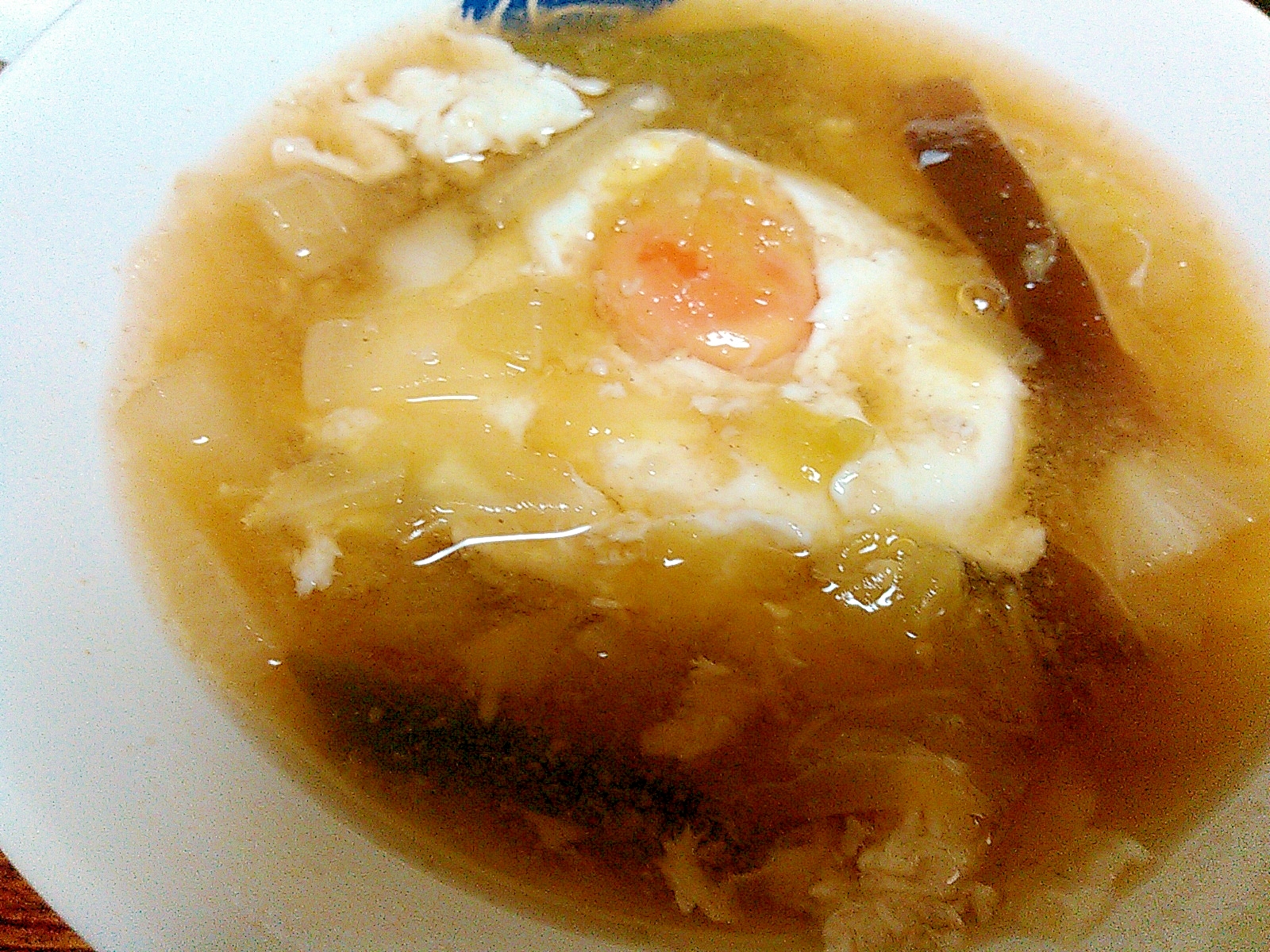 くたくた煮野菜と卵の味噌スープ