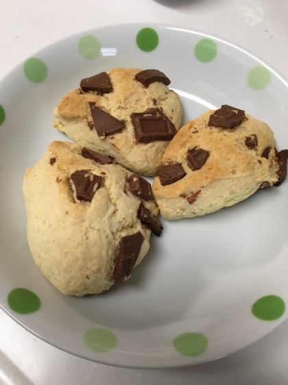 ホットケーキミックスで！スタバ風チョコスコーン