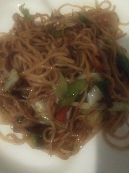 白菜で焼きそば