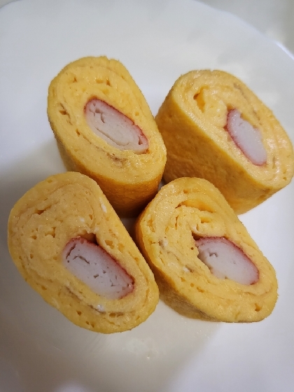 お弁当のおかず★かにかま巻き玉子焼き