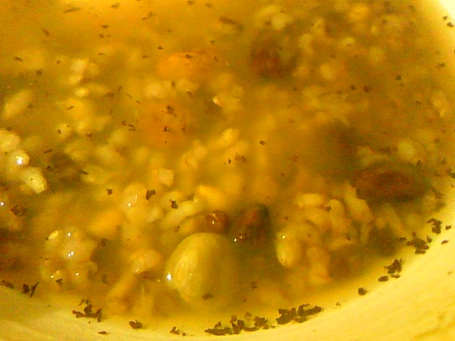 有機の紅茶(セイロン)ミックス豆コーン玄米ご飯お粥