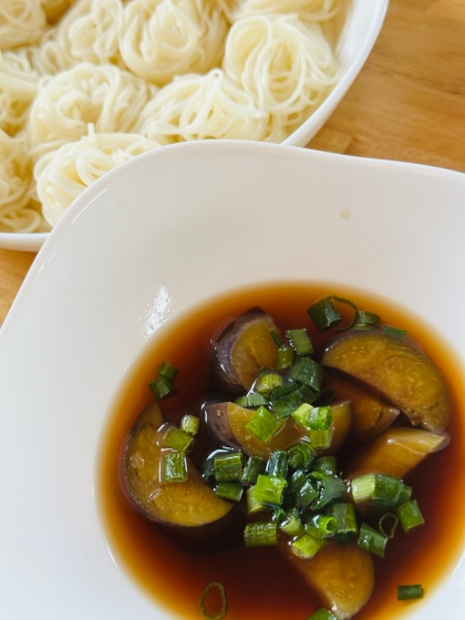 夏をのりきれ！【なすのつけ汁そうめん】