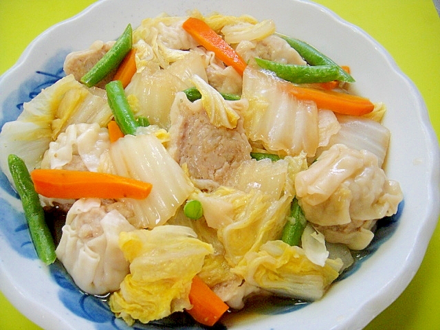 シュウマイと白菜の生姜風味煮